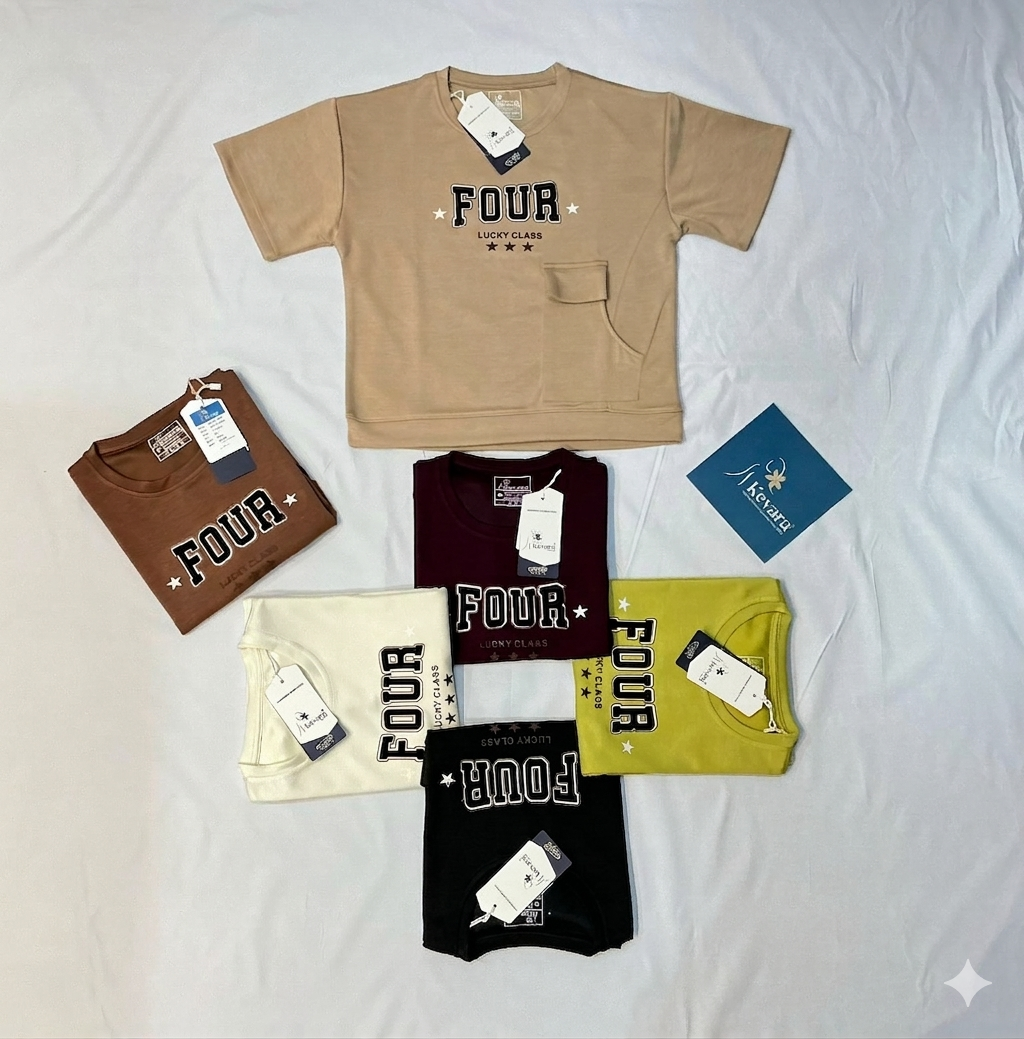 Buy Lucky Class Crop Top in Bulk | Kevara Tshirt | Thread Factory